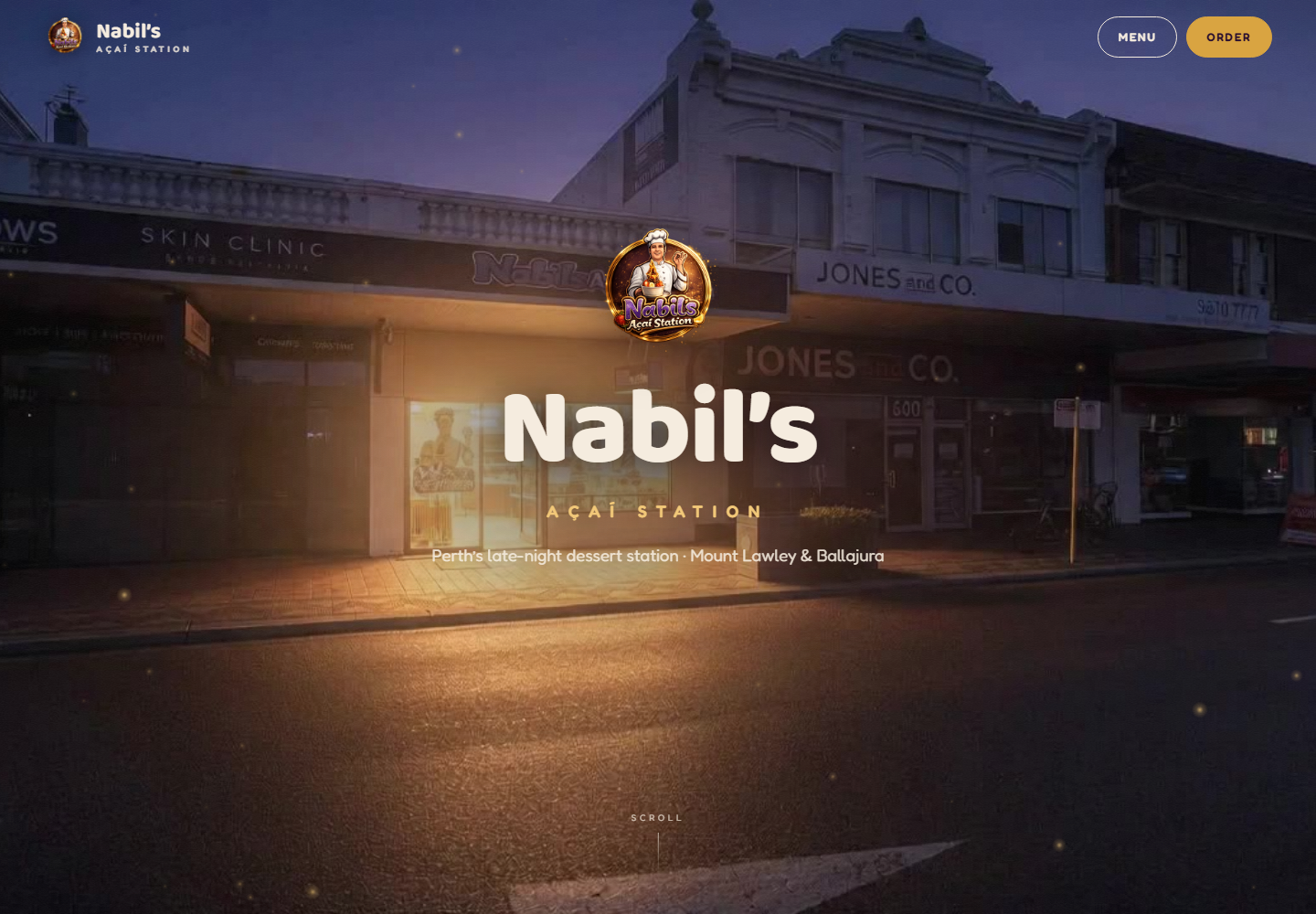 Preview of the current Nabils Açaí Station website